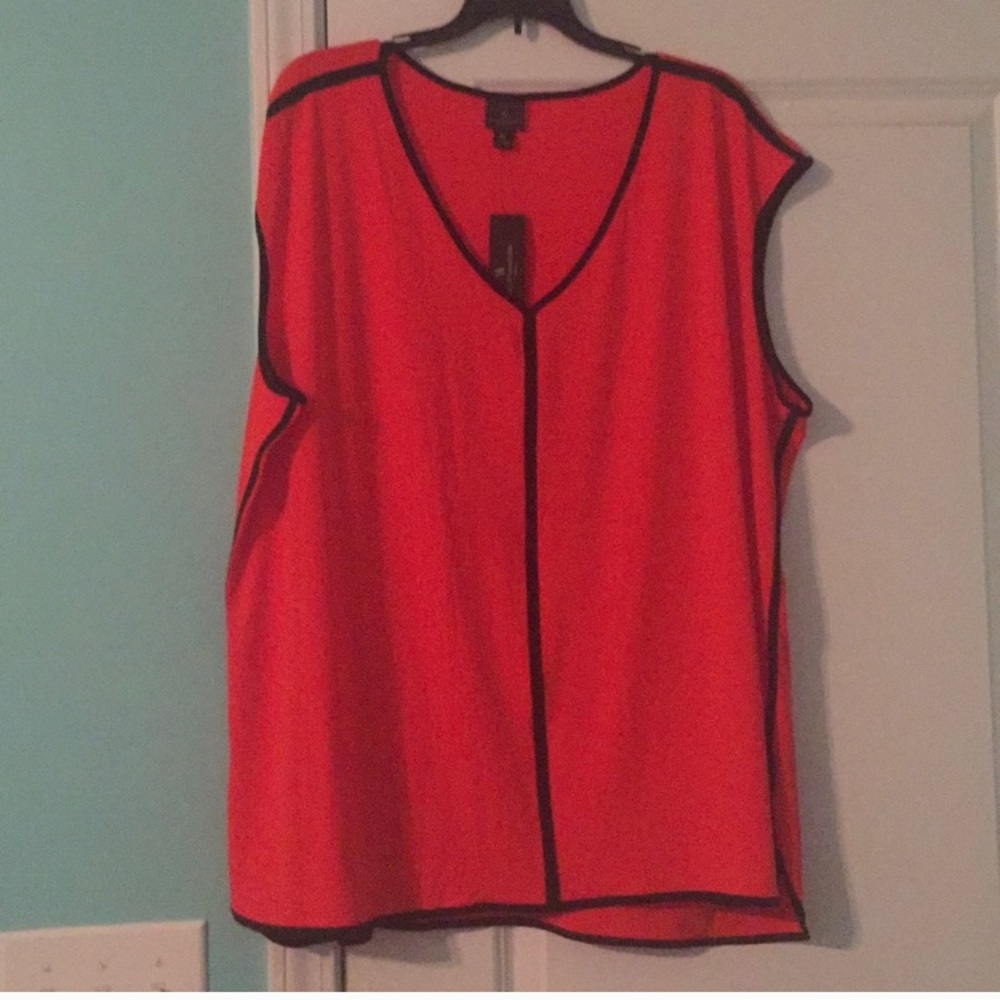 Orange and black top